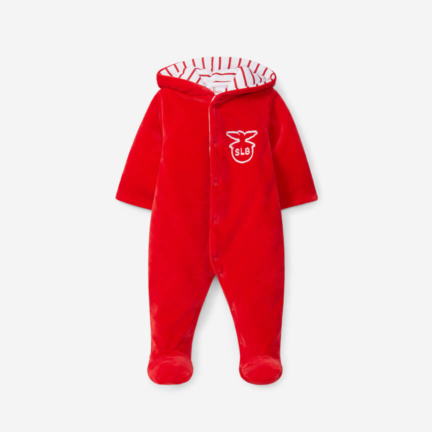 SLB Emblem Red Quilted Babygrow