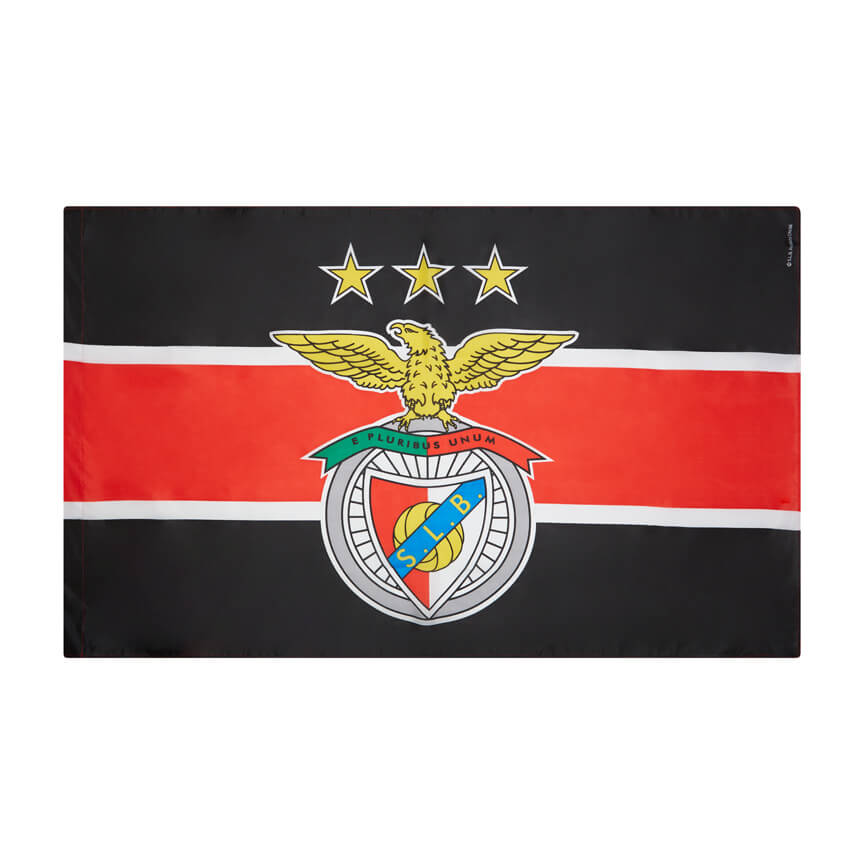 Black and red Benfica flag 150 x 90 Cm