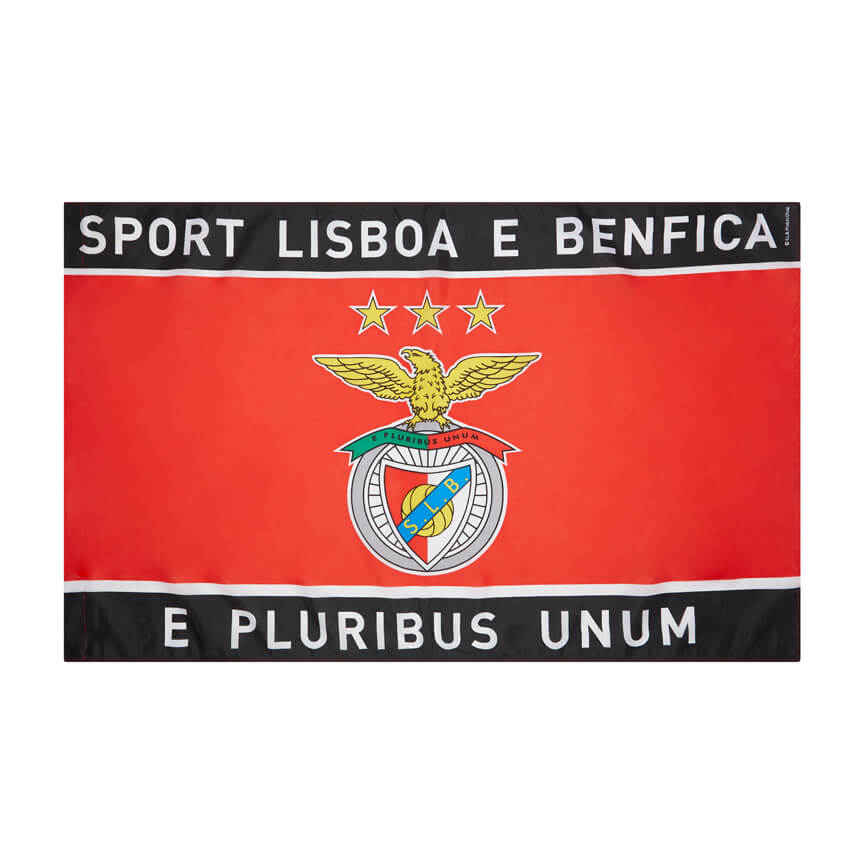 Red and black Benfica flag 150 x 90 Cm