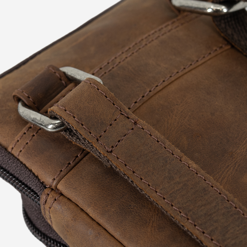 SL Benfica Brown Leather Shoulder Bag