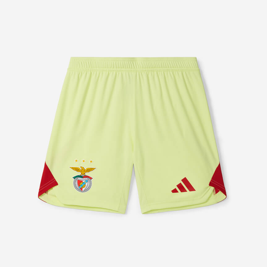 SL Benfica 2025-2026 Yellow Goalkeeper Shorts for Kids