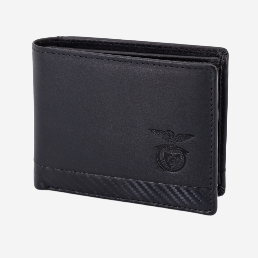 SL Benfica black leather wallet