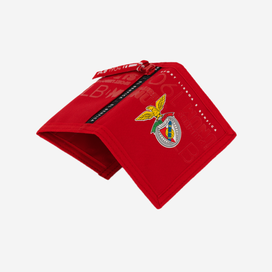 Red Wallet with Sport Lisboa e Benfica Emblem