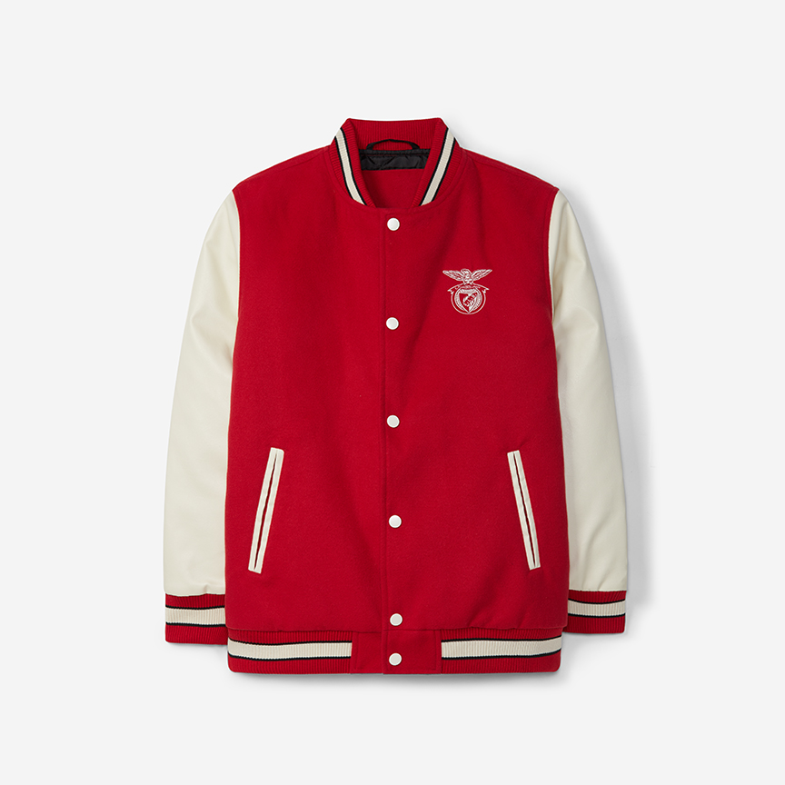 Red and White Jacket for Children SL Benfica
