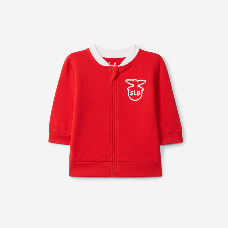 Red Jacket with the SLB Emblem