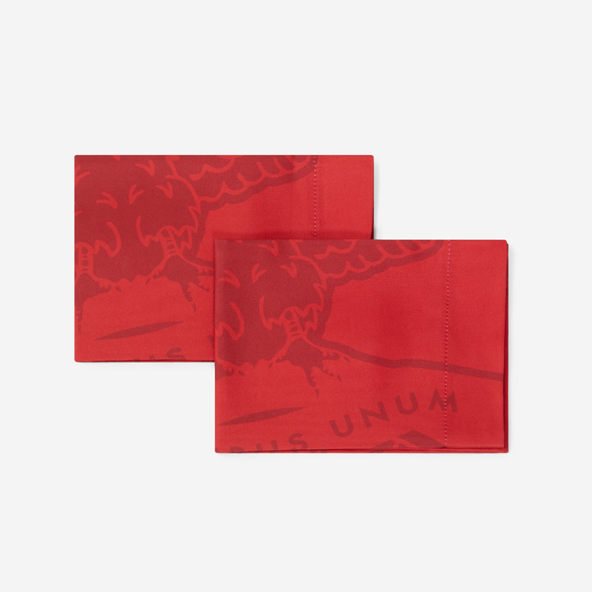 Set of Red Cushion Pillowcases with SL Benfica Emblem