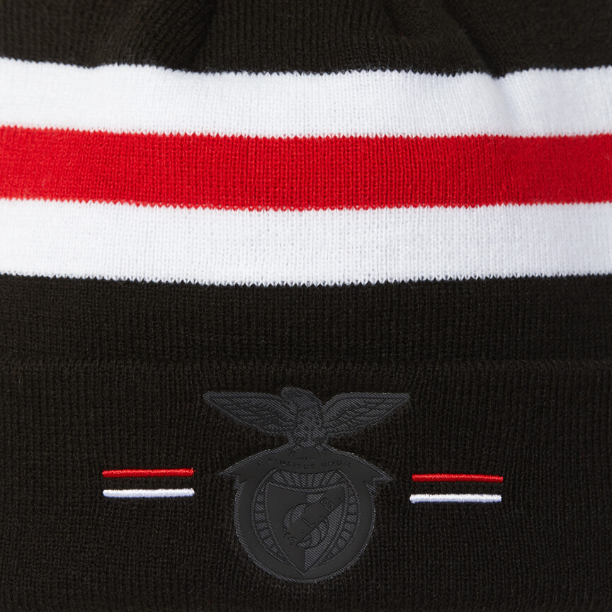 SL Benfica Emblem Striped Beanie