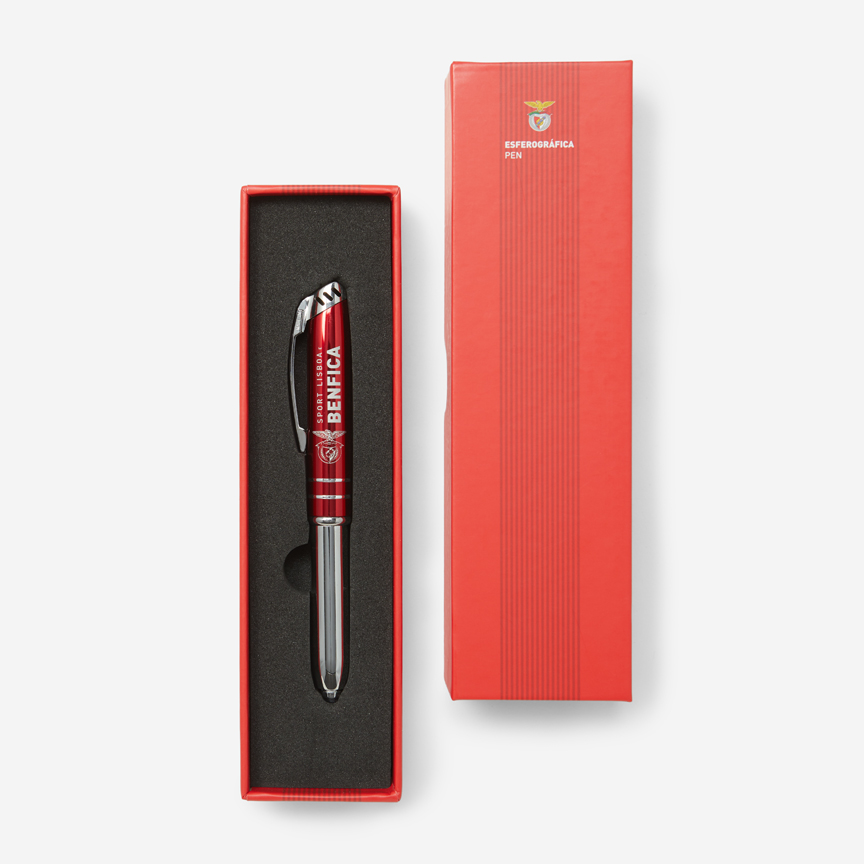 Mini Red Ballpoint pen with light SL Benfica