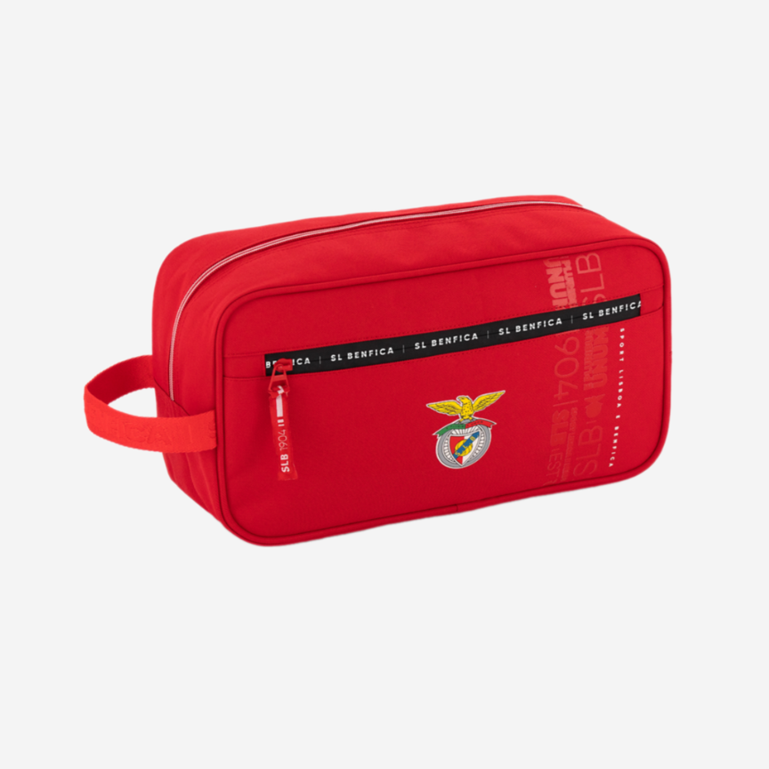 Red Handbag with Sport Lisboa e Benfica Emblem