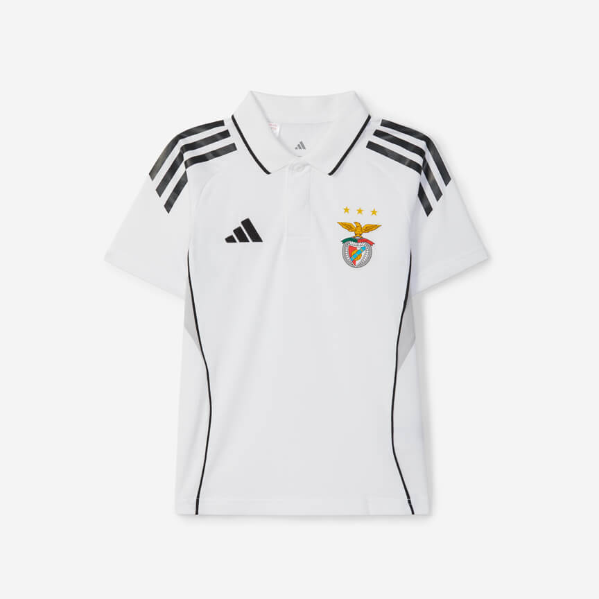 SL Benfica 2025-2026 White Polo Shirt for Kids