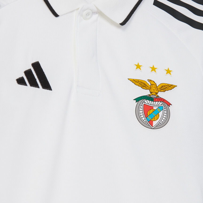 SL Benfica 2025-2026 White Polo Shirt for Kids