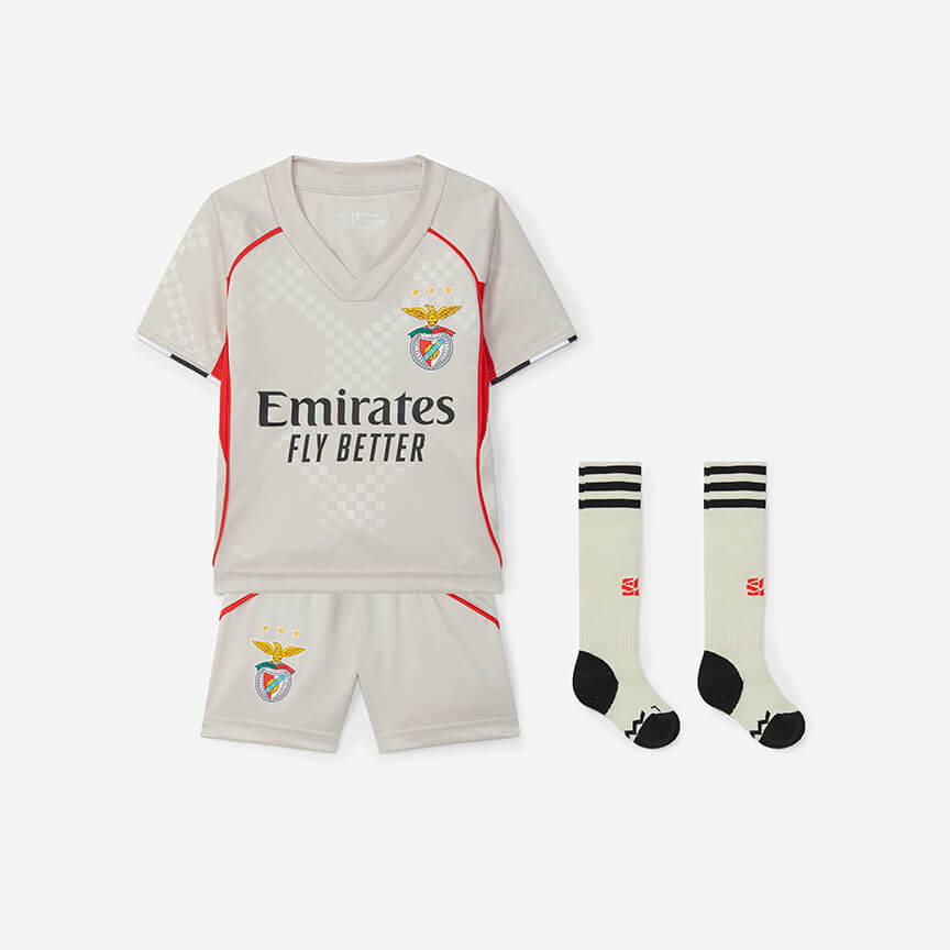 SL Benfica 2025-2026 Replica Beige Away Mini Kit