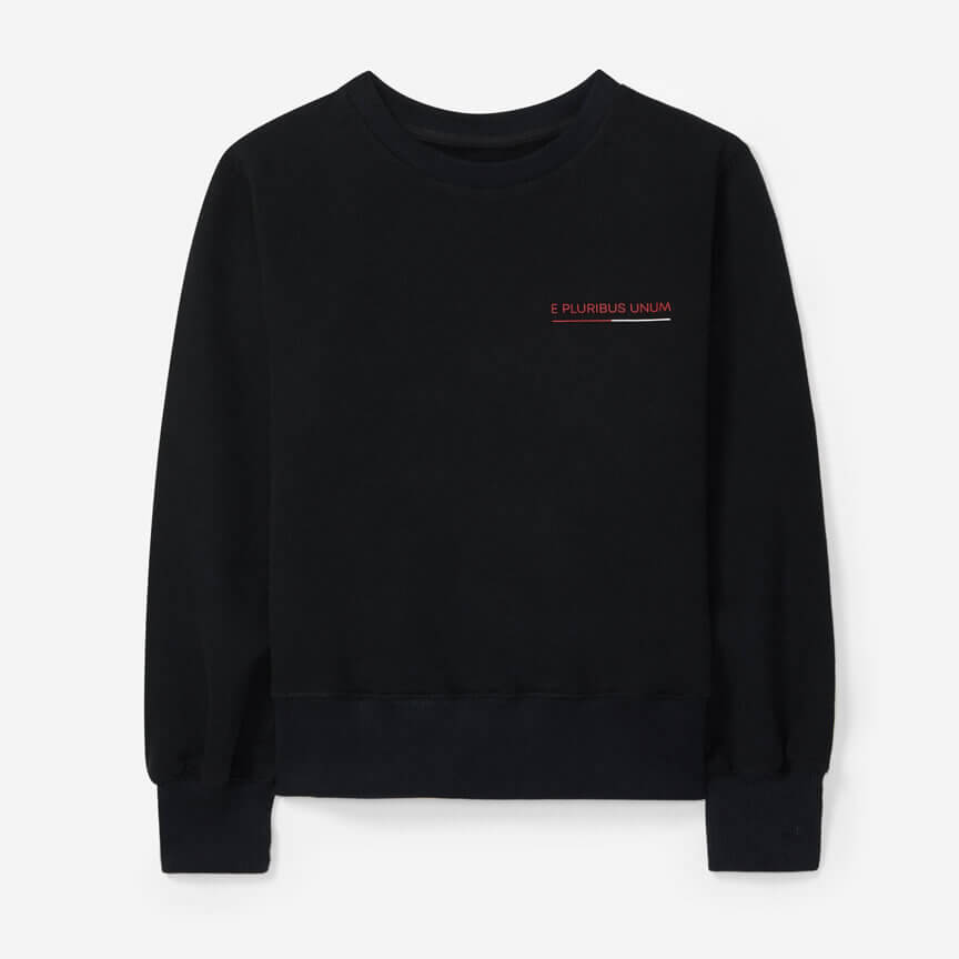 E Pluribus Unum Black Sweatshirt